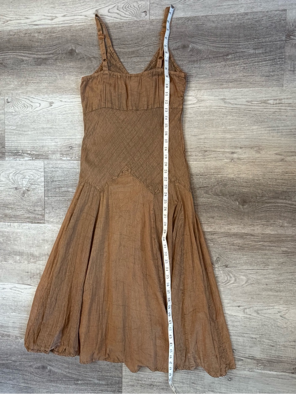 Scully Women’s Long Spaghetti Strap 100% Cotton Dress Copper Brown Size S - Picture 12 of 14
